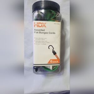 Assorted Flat Bungee Cords -  (6 Pack)